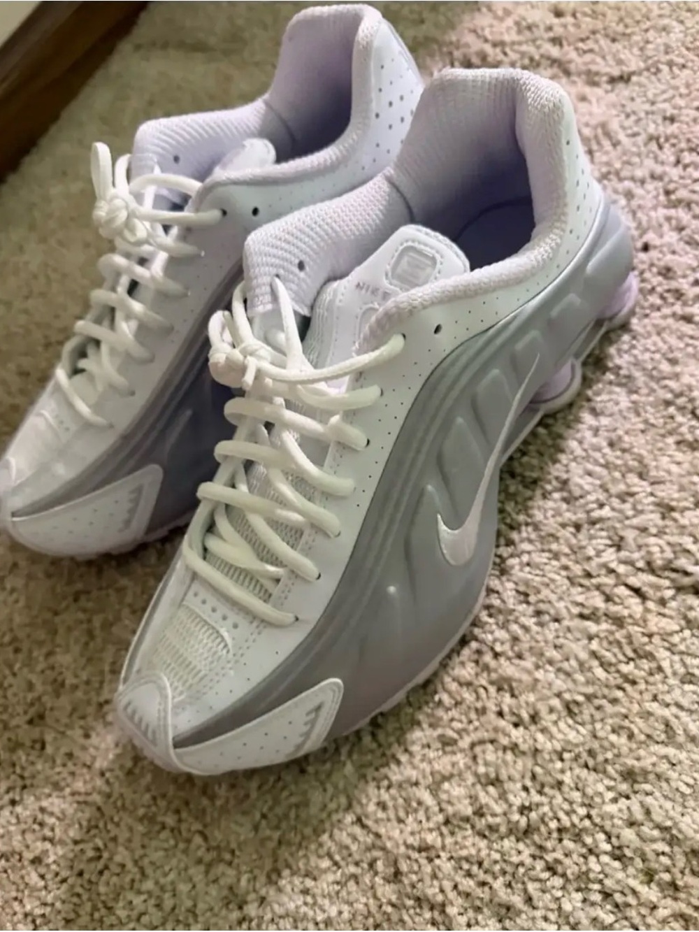 Nike Women’s White and Light Gray Athletic Sneakers